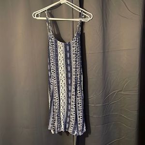Holister- Blue and white crisscross back dress